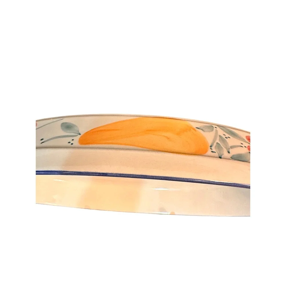 Dansk Frutero Fruit Oval‎ Serving Platter Casserole Stoneware Portugal 13.5 Inch